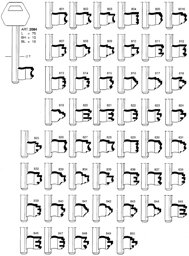 Toon details voor Lips klaviersleutel art. 2084 /808 Afbeelding van Lips klaviersleutel art. 2084 /808