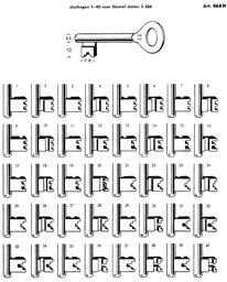Toon details voor Nemef klaviersleutel art. 868N (366) /6 Afbeelding van Nemef klaviersleutel art. 868N (366) /6