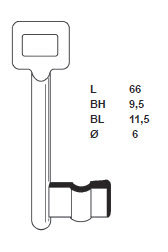 Toon details voor Nemef klaviersleutel S1200 / 1300 Afbeelding van Nemef klaviersleutel S1200 / 1300
