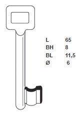 Toon details voor Nemef klaviersleutel S1200 / 210 Afbeelding van Nemef klaviersleutel S1200 / 210