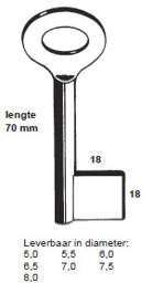 Toon details voor Klaviersleutel pijp art. 833SG - 5mm Afbeelding van Klaviersleutel pijp art. 833SG - 5mm