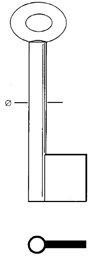 Toon details voor Tilney klaviersleutel art. 75-11 (4.8) Afbeelding van Tilney klaviersleutel art. 75-11 (4.8)