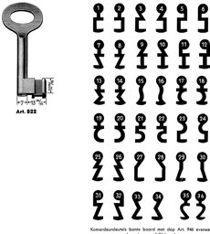 Toon details voor Klaviersleutel art. 822 /33 Afbeelding van Klaviersleutel art. 822 /33