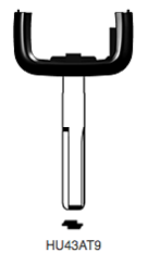 Toon details voor Silca Transpondersleutel brass HU43AT zonder chip Afbeelding van Silca Transpondersleutel brass HU43AT zonder chip