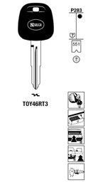 Toon details voor Silca Transpondersleutel brass TOY46RT3 zonder chip Afbeelding van Silca Transpondersleutel brass TOY46RT3 zonder chip