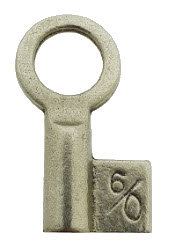 Toon details voor Hangslotsleutel 6/0 inw 6.5mm Afbeelding van Hangslotsleutel 6/0 inw 6.5mm