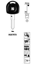 Toon details voor Silca Transpondersleutel brass HU87RT9 Afbeelding van Silca Transpondersleutel brass HU87RT9