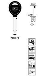 Toon details voor Silca Transpondersleutel brass Y160-PT Afbeelding van Silca Transpondersleutel brass Y160-PT