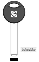 Toon details voor Silca Fietssleutel plastic kop nikkel zilver TRK14DP Afbeelding van Silca Fietssleutel plastic kop nikkel zilver TRK14DP