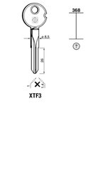 Toon details voor Silca Stersleutel ijzer XTF3 Afbeelding van Silca Stersleutel ijzer XTF3