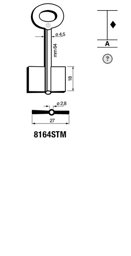 Toon details voor Silca Dubbelbaardsleutel ijzer 8164STM Afbeelding van Silca Dubbelbaardsleutel ijzer 8164STM