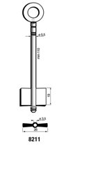 Toon details voor Silca Dubbelbaardsleutel ijzer 8211 Afbeelding van Silca Dubbelbaardsleutel ijzer 8211