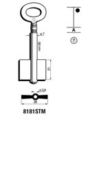 Toon details voor Silca Dubbelbaardsleutel ijzer 8181STM Afbeelding van Silca Dubbelbaardsleutel ijzer 8181STM