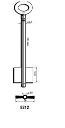 Toon details voor Silca Dubbelbaardsleutel ijzer 8212 Afbeelding van Silca Dubbelbaardsleutel ijzer 8212