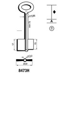 Toon details voor Silca Dubbelbaardsleutel ijzer 8473H Afbeelding van Silca Dubbelbaardsleutel ijzer 8473H