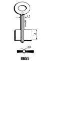 Toon details voor Silca Dubbelbaardsleutel ijzer 8655 Afbeelding van Silca Dubbelbaardsleutel ijzer 8655