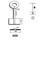 Toon details voor Silca Dubbelbaardsleutel ijzer 8456 Afbeelding van Silca Dubbelbaardsleutel ijzer 8456
