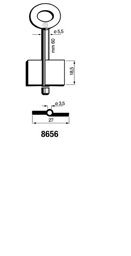 Toon details voor Silca Dubbelbaardsleutel ijzer 8656 Afbeelding van Silca Dubbelbaardsleutel ijzer 8656