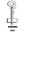 Toon details voor Silca Dubbelbaardsleutel ijzer 8659 Afbeelding van Silca Dubbelbaardsleutel ijzer 8659