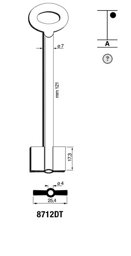 Toon details voor Silca Dubbelbaardsleutel ijzer 8712DT Afbeelding van Silca Dubbelbaardsleutel ijzer 8712DT