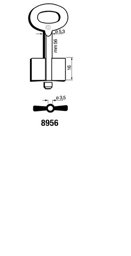 Toon details voor Silca Dubbelbaardsleutel ijzer 8956 Afbeelding van Silca Dubbelbaardsleutel ijzer 8956