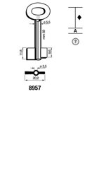 Toon details voor Silca Dubbelbaardsleutel ijzer 8957 Afbeelding van Silca Dubbelbaardsleutel ijzer 8957