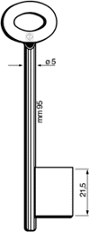 Toon details voor Silca Klaviersleutel ijzer dop 9510 (136 5 x 95mm) Afbeelding van Silca Klaviersleutel ijzer dop 9510 (136 5 x 95mm)