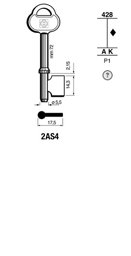 Toon details voor Silca Klaviersleutel ijzer 2AS4 Afbeelding van Silca Klaviersleutel ijzer 2AS4
