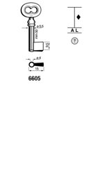 Toon details voor Silca Klaviersleutel ijzer pijp 6605 Afbeelding van Silca Klaviersleutel ijzer pijp 6605