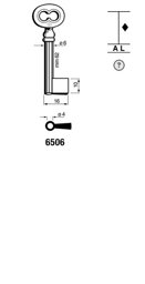 Toon details voor Silca Klaviersleutel ijzer pijp 6506 Afbeelding van Silca Klaviersleutel ijzer pijp 6506