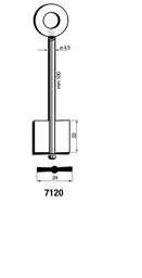Toon details voor Silca Dubbelbaardsleutel ijzer 7120 Afbeelding van Silca Dubbelbaardsleutel ijzer 7120