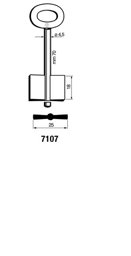 Toon details voor Silca Dubbelbaardsleutel ijzer 7107 Afbeelding van Silca Dubbelbaardsleutel ijzer 7107
