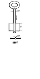 Toon details voor Silca Dubbelbaardsleutel ijzer 8107 Afbeelding van Silca Dubbelbaardsleutel ijzer 8107