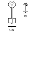 Toon details voor Silca Klaviersleutel brass 5ZM2 Afbeelding van Silca Klaviersleutel brass 5ZM2