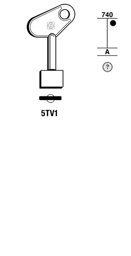 Toon details voor Silca Klaviersleutel brass 5TV1 Afbeelding van Silca Klaviersleutel brass 5TV1