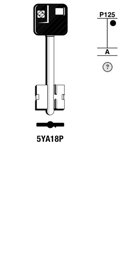 Toon details voor Silca Klaviersleutel brass 5YA18P Afbeelding van Silca Klaviersleutel brass 5YA18P