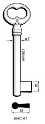 Toon details voor Silca Klaviersleutel brass 6HOB1 Afbeelding van Silca Klaviersleutel brass 6HOB1