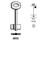 Toon details voor Silca Klaviersleutel brass JW35 Afbeelding van Silca Klaviersleutel brass JW35