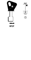 Toon details voor Silca Klaviersleutel brass MT2P Afbeelding van Silca Klaviersleutel brass MT2P