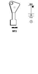 Toon details voor Silca Klaviersleutel brass MT3 Afbeelding van Silca Klaviersleutel brass MT3