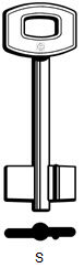 Toon details voor Silca Klaviersleutel brass S Afbeelding van Silca Klaviersleutel brass S