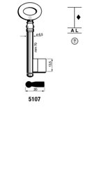 Toon details voor Silca Klaviersleutel ijzer dop 5107 Afbeelding van Silca Klaviersleutel ijzer dop 5107