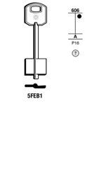 Toon details voor Silca Klaviersleutel brass 5FEB1 Afbeelding van Silca Klaviersleutel brass 5FEB1