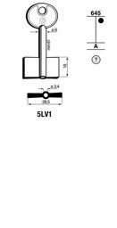 Toon details voor Silca Klaviersleutel brass 5LV1 Afbeelding van Silca Klaviersleutel brass 5LV1