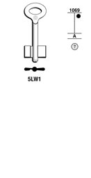 Toon details voor Silca Klaviersleutel brass 5LW1 Afbeelding van Silca Klaviersleutel brass 5LW1