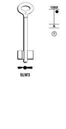 Toon details voor Silca Klaviersleutel brass 5LW3 Afbeelding van Silca Klaviersleutel brass 5LW3