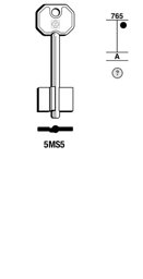 Toon details voor Silca Klaviersleutel brass 5MS5 Afbeelding van Silca Klaviersleutel brass 5MS5