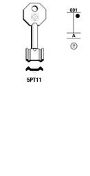 Toon details voor Silca Klaviersleutel brass 5PT11 Afbeelding van Silca Klaviersleutel brass 5PT11