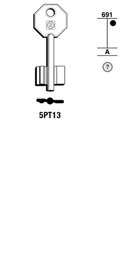 Toon details voor Silca Klaviersleutel brass 5PT13 Afbeelding van Silca Klaviersleutel brass 5PT13