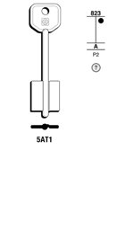 Toon details voor Silca Klaviersleutel brass 5AT1 Afbeelding van Silca Klaviersleutel brass 5AT1